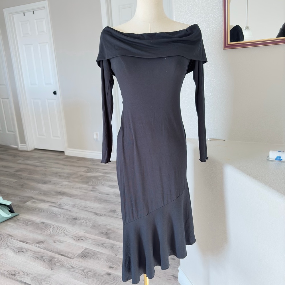 Nordstrom Elegant Black Off-Shoulder Dress
